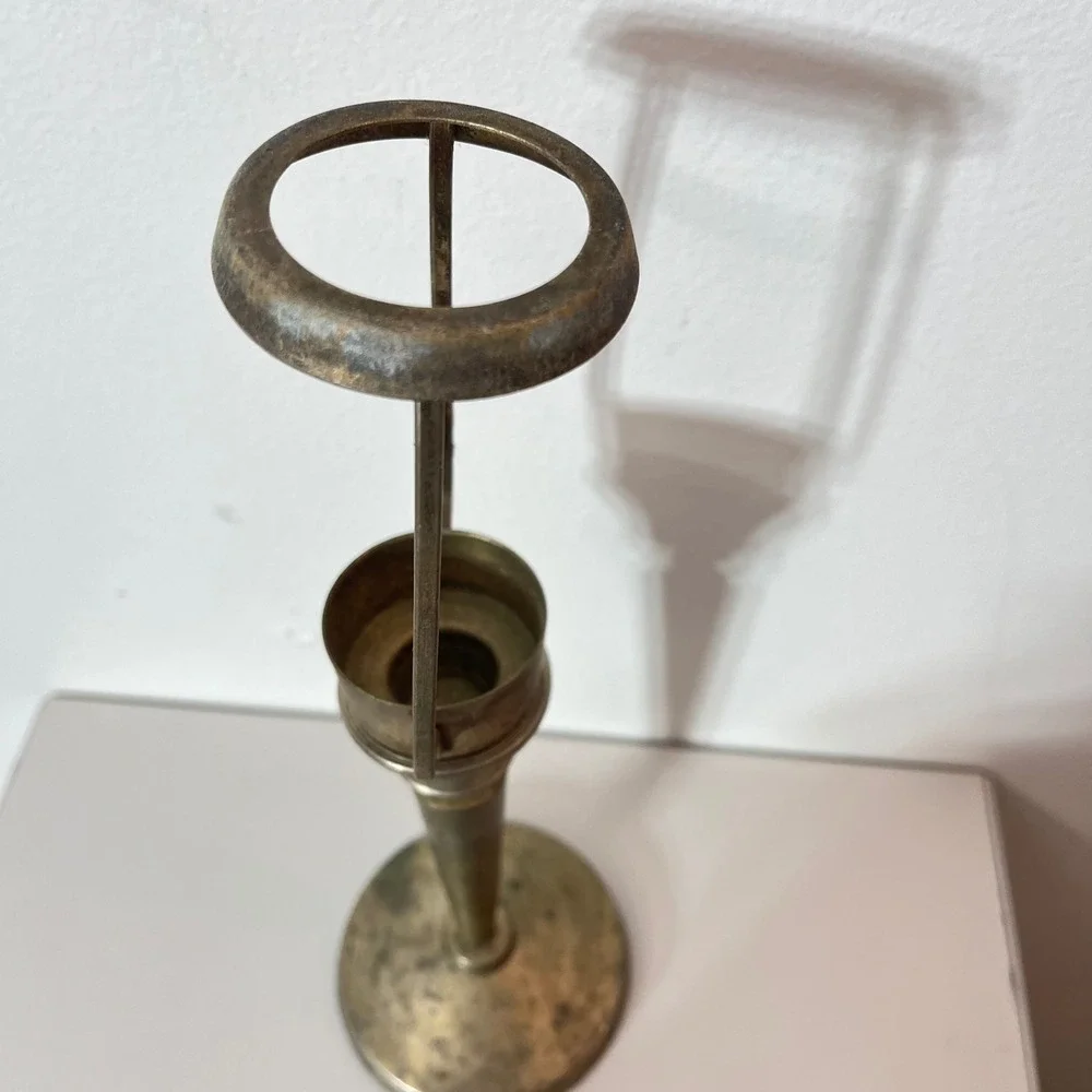 Pottery‎ Barn Blue Beaded Brass Stand Votive Fairy Lamp 12
